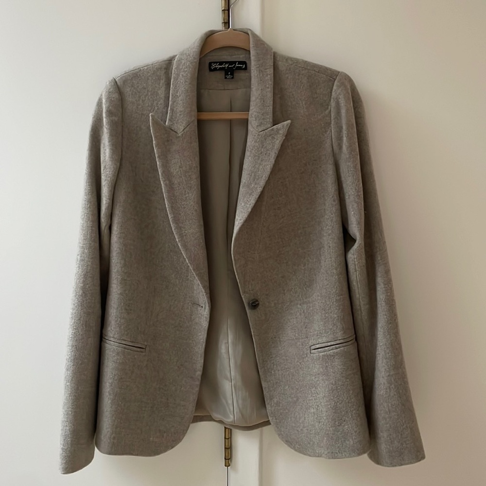Elizabeth and James wool blazer in gray